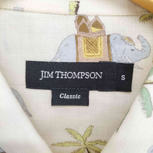 ジムトンプソン JIM THOMPSON 象柄 半袖リネンシャツ メンズ  S